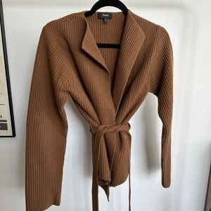 Theory wool/cashmere wrap sweater